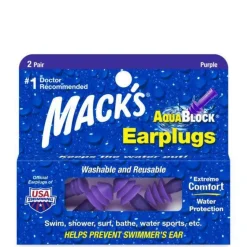 Mack's Aqua Block Silicone Earplugs - 2 Pair