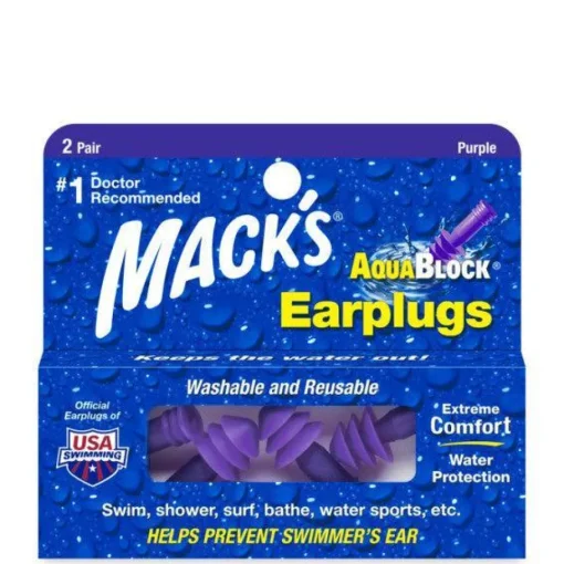Mack's Aqua Block Silicone Earplugs - 2 Pair