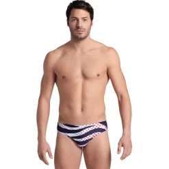 Multi Stripes Swim Briefs